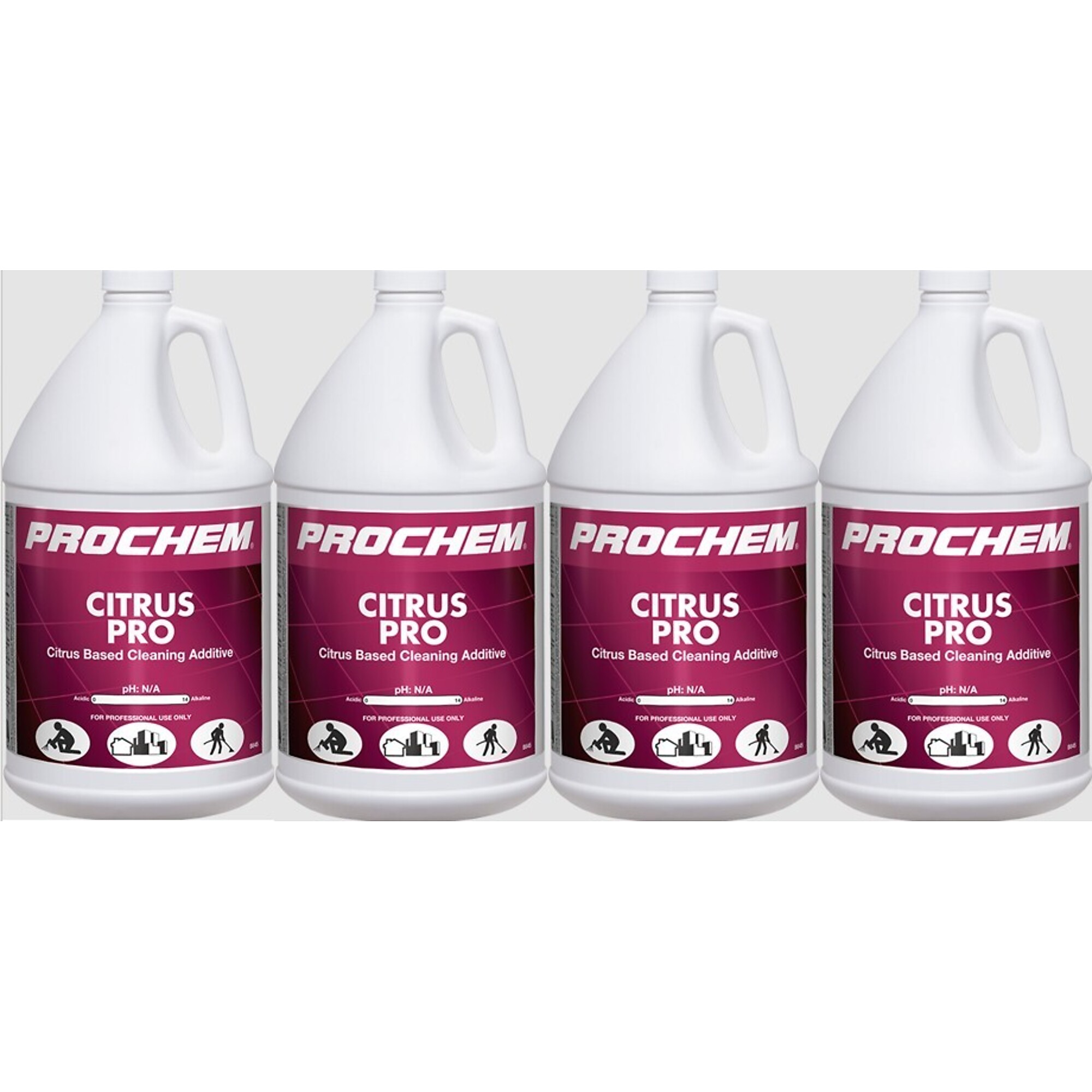 Prochem, Citrus Pro, Citrus-based prespray booster that will muscle through tough oil and grease, Model # 101279 - Four 1 gal. / 3.8 L bottles.